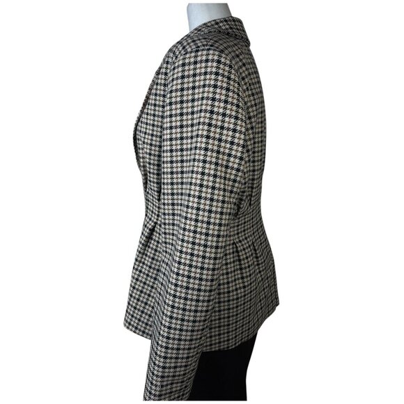 Who What Wear Womens Jacket Coat Sz M Houndstooth Single Breasted Tailored Fit - Picture 3 of 9